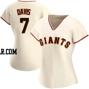 J.D. Davis Women's San Francisco Giants Cream Authentic Home Jersey