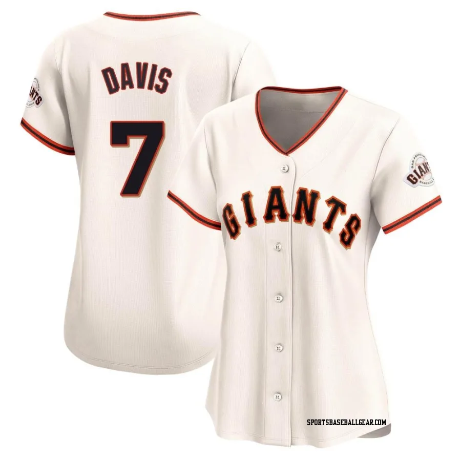 J.D. Davis Women's San Francisco Giants Cream Limited Home Jersey