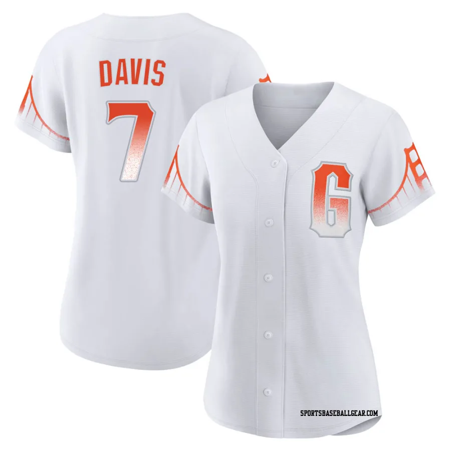 J.D. Davis Women's San Francisco Giants White Replica 2021 City Connect Jersey