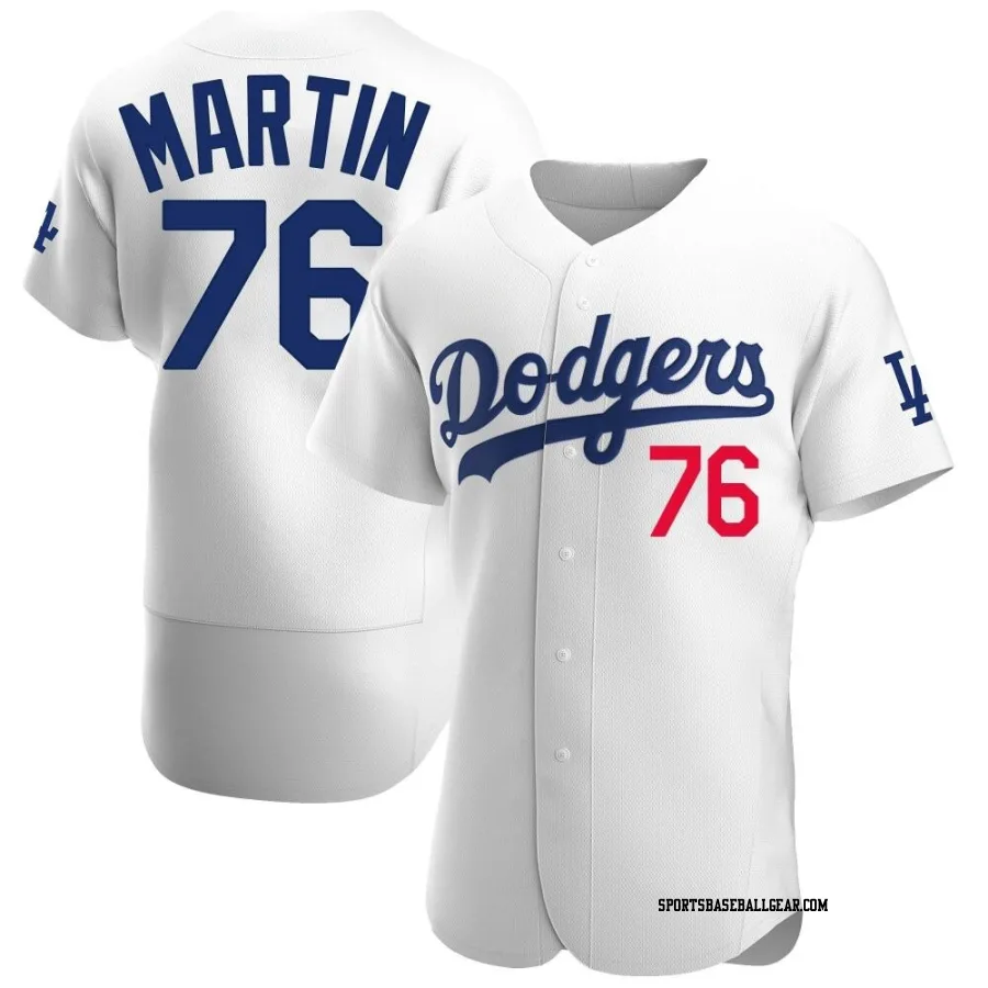 J.D. Martin Men's Los Angeles Dodgers White Authentic Home Jersey