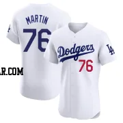 J.D. Martin Men's Los Angeles Dodgers White Elite Home Jersey