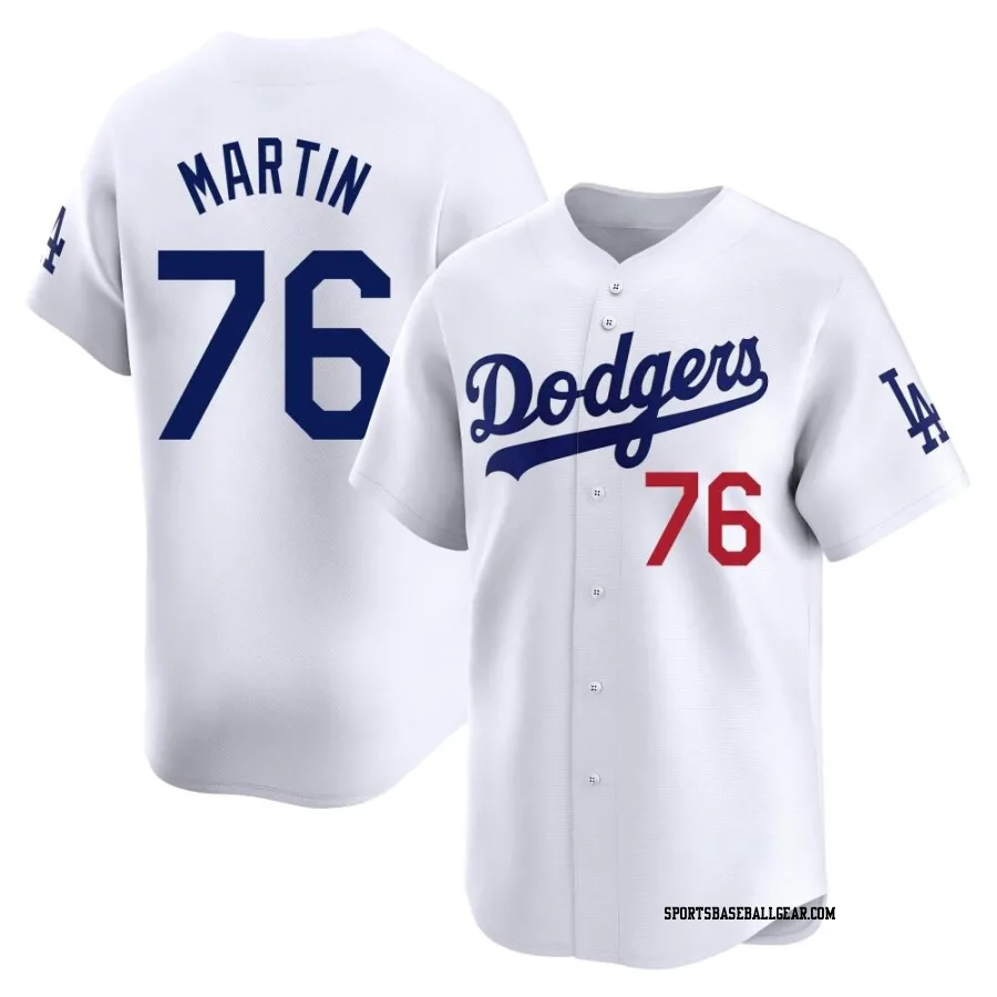 J.D. Martin Youth Los Angeles Dodgers White Limited Home Jersey