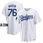 J.D. Martin Youth Los Angeles Dodgers White Replica 2024 World Tour Seoul Series Home Jersey