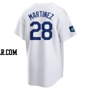 J.D. Martinez Men's Los Angeles Dodgers White Replica 2024 World Tour Seoul Series Home Jersey