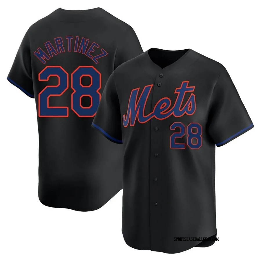 J.D. Martinez Men's New York Mets Black Limited Alternate Jersey