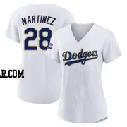 J.D. Martinez Women's Los Angeles Dodgers White/Gold Authentic 2021 Gold Program Player Jersey