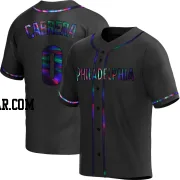 Jean Cabrera Men's Philadelphia Phillies Black Holographic Replica Alternate Jersey