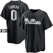 Jean Cabrera Men's Philadelphia Phillies Black/White Replica Jersey