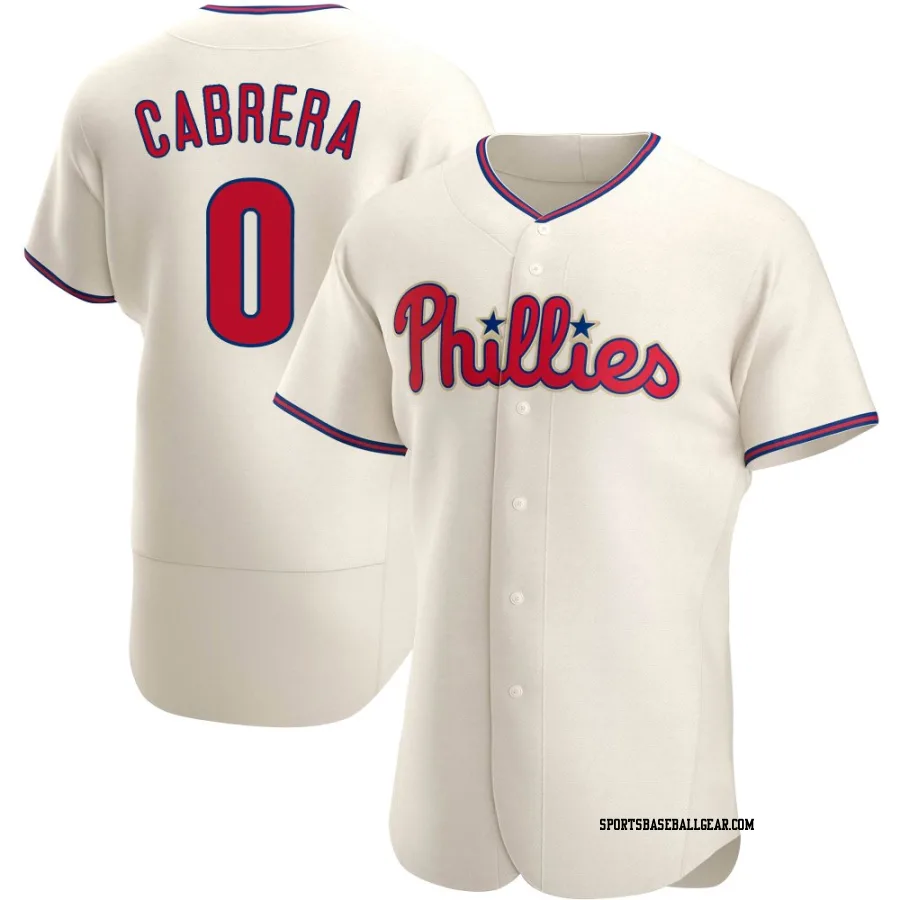 Jean Cabrera Men's Philadelphia Phillies Cream Authentic Alternate Jersey