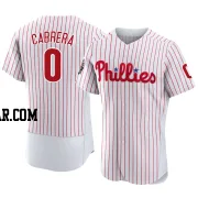 Jean Cabrera Men's Philadelphia Phillies White Authentic 2022 World Series Home Jersey