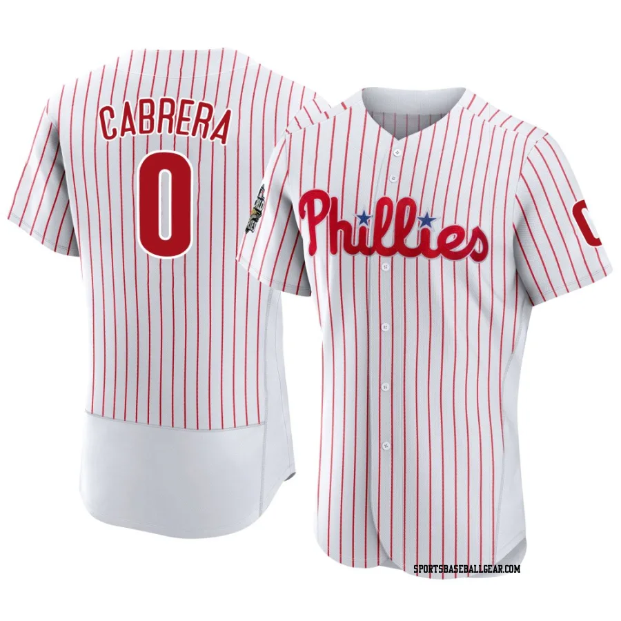 Jean Cabrera Men's Philadelphia Phillies White Authentic 2022 World Series Home Jersey