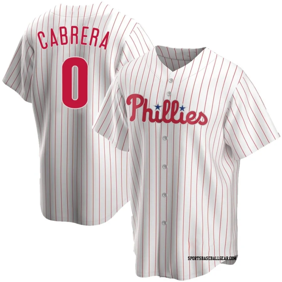 Jean Cabrera Men's Philadelphia Phillies White Replica Home Jersey