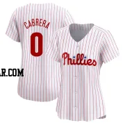 Jean Cabrera Women's Philadelphia Phillies White Limited Home Jersey