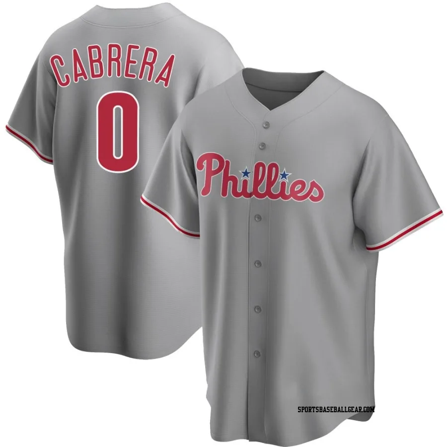 Jean Cabrera Youth Philadelphia Phillies Gray Replica Road Jersey