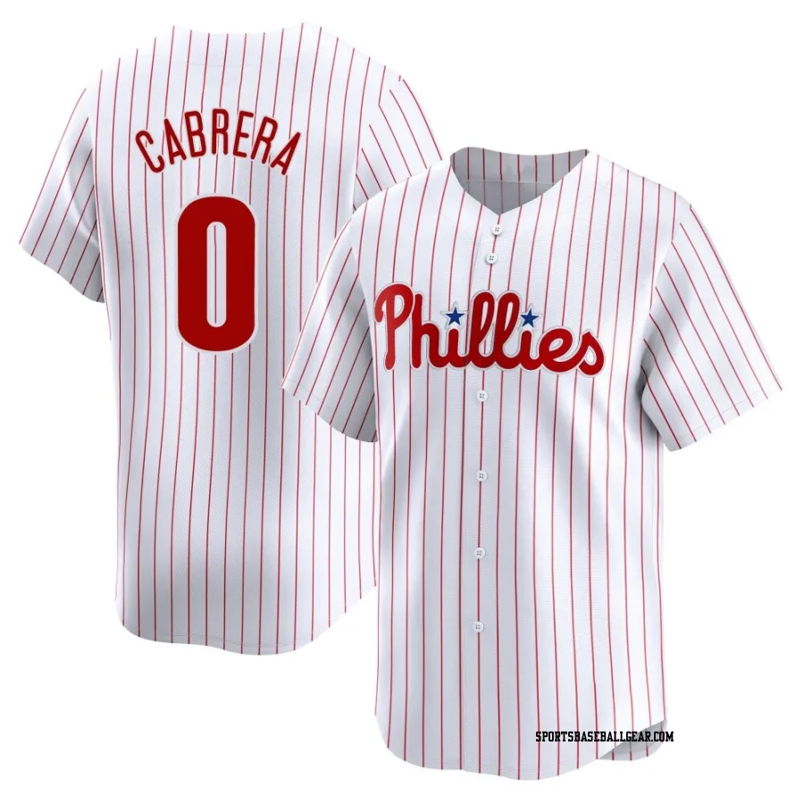 Jean Cabrera Youth Philadelphia Phillies White Limited Home Jersey