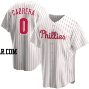 Jean Cabrera Youth Philadelphia Phillies White Replica Home Jersey