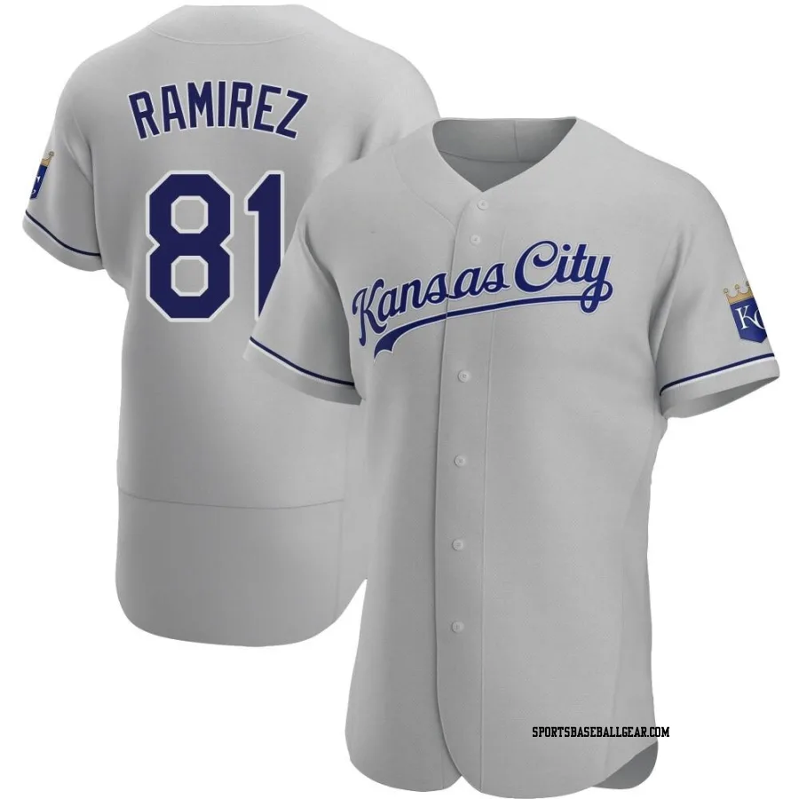 Jean Ramirez Men's Kansas City Royals Gray Authentic Road Jersey