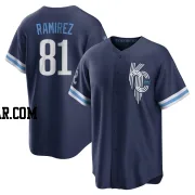 Jean Ramirez Men's Kansas City Royals Navy Replica 2022 City Connect Jersey