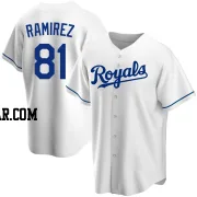 Jean Ramirez Men's Kansas City Royals White Replica Home Jersey