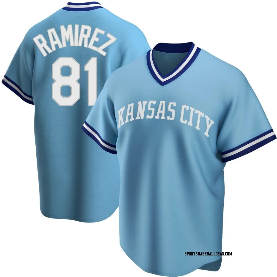 Jean Ramirez Youth Kansas City Royals Light Blue Replica Road Cooperstown Collection Jersey