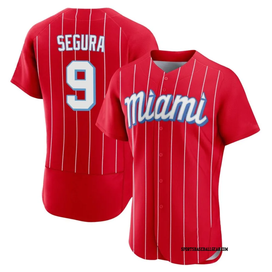 Jean Segura Men's Miami Marlins Red Authentic 2021 City Connect Jersey