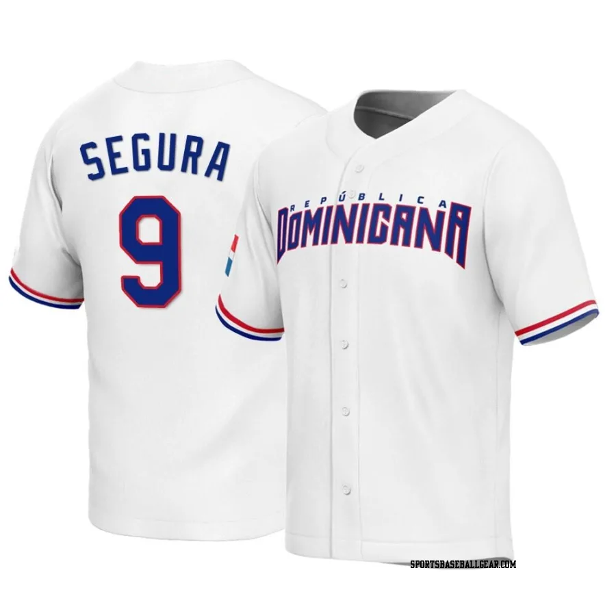 Jean Segura Youth Dominican Republic Baseball White Replica 2023 World Baseball Classic Jersey