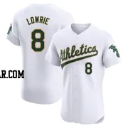 Jed Lowrie Men's Oakland Athletics White Elite Home Jersey