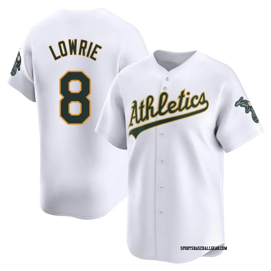 Jed Lowrie Men's Oakland Athletics White Limited Home Jersey