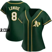 Jed Lowrie Women's Oakland Athletics Green Authentic Alternate Jersey