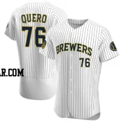 Jeferson Quero Men's Milwaukee Brewers White Authentic Alternate Jersey