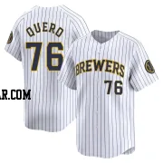 Jeferson Quero Men's Milwaukee Brewers White Limited Alternate Jersey