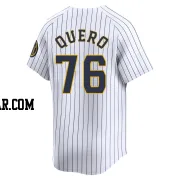 Jeferson Quero Men's Milwaukee Brewers White Limited Alternate Jersey