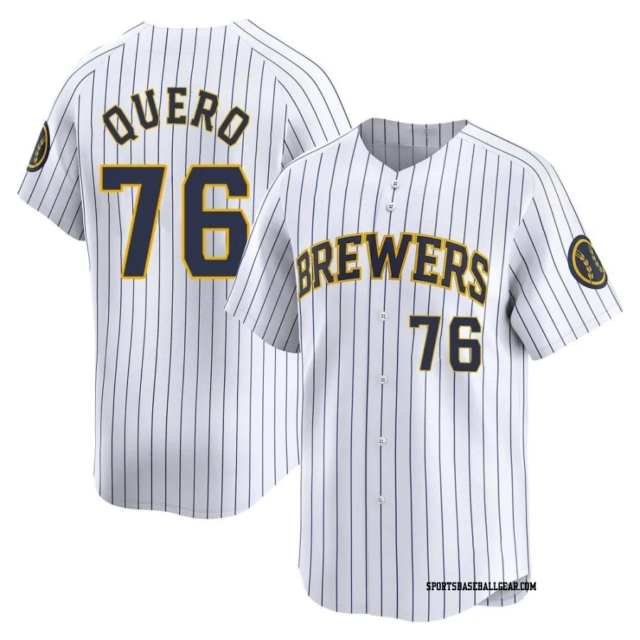 Jeferson Quero Youth Milwaukee Brewers White Limited Alternate Jersey