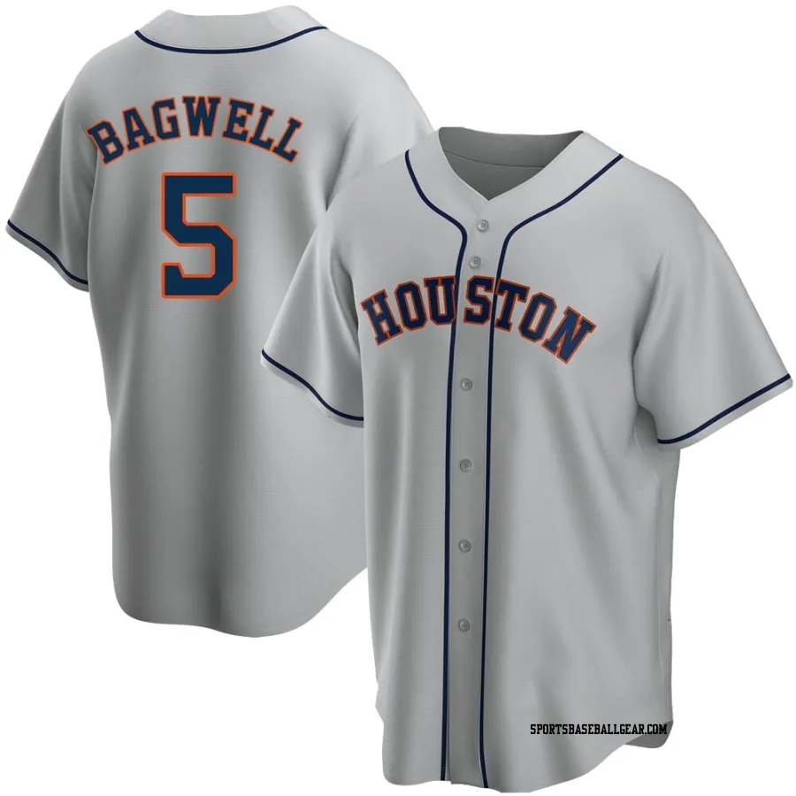 Jeff Bagwell Men's Houston Astros Gray Replica Road Jersey