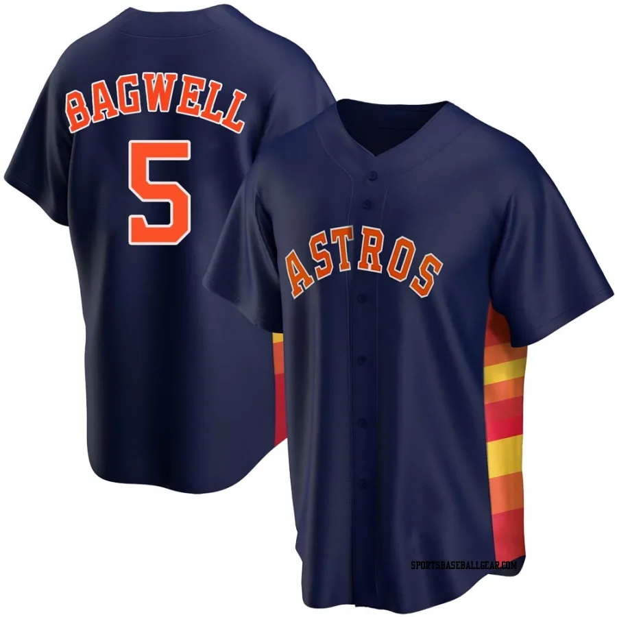 Jeff Bagwell Men's Houston Astros Navy Replica Alternate Jersey