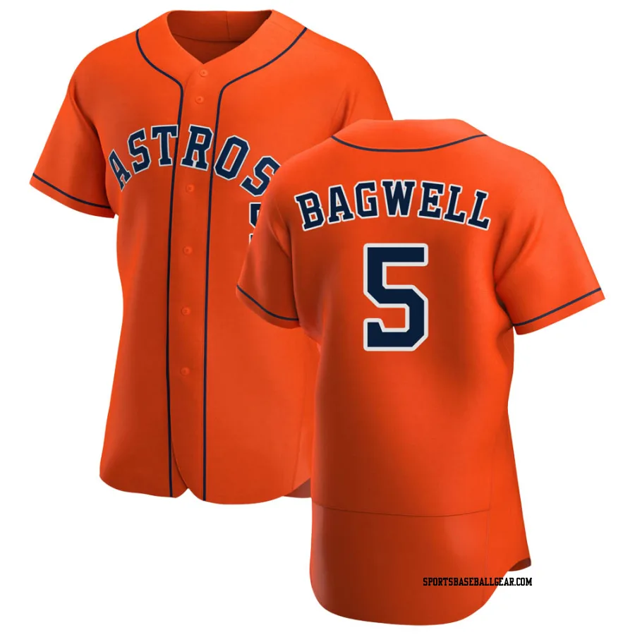 Jeff Bagwell Men's Houston Astros Orange Authentic Alternate Jersey