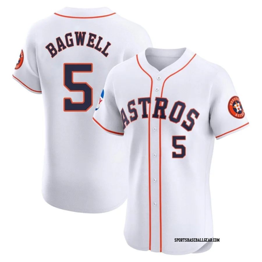 Jeff Bagwell Men's Houston Astros White Elite Home Patch Jersey