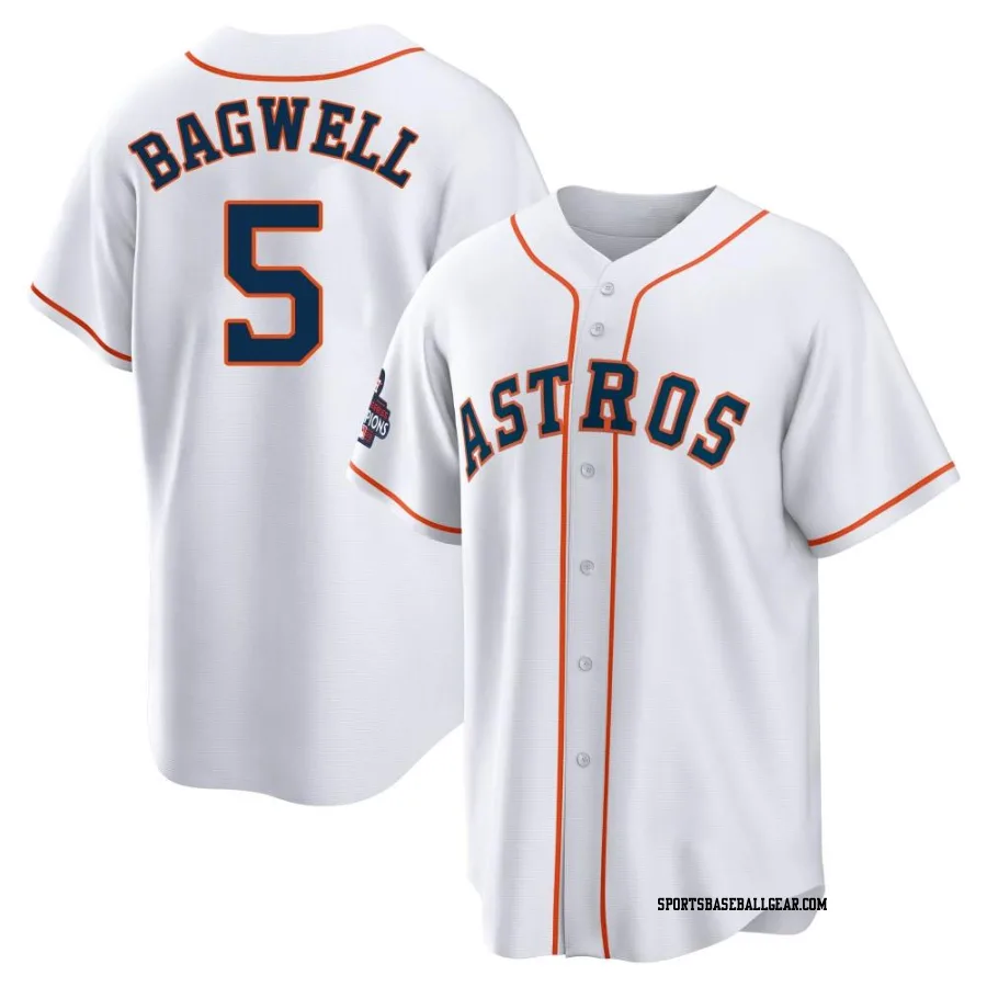 Jeff Bagwell Men's Houston Astros White Replica 2022 World Series Champions Home Jersey