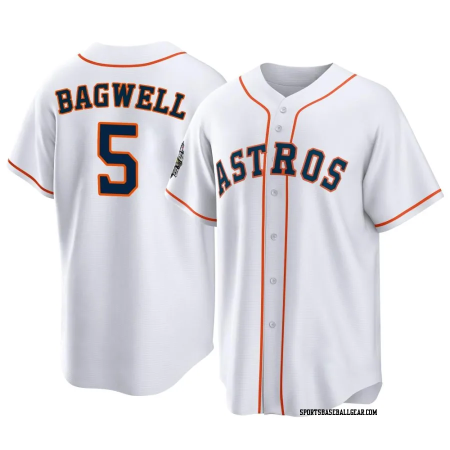 Jeff Bagwell Youth Houston Astros White Replica 2022 World Series Home Jersey