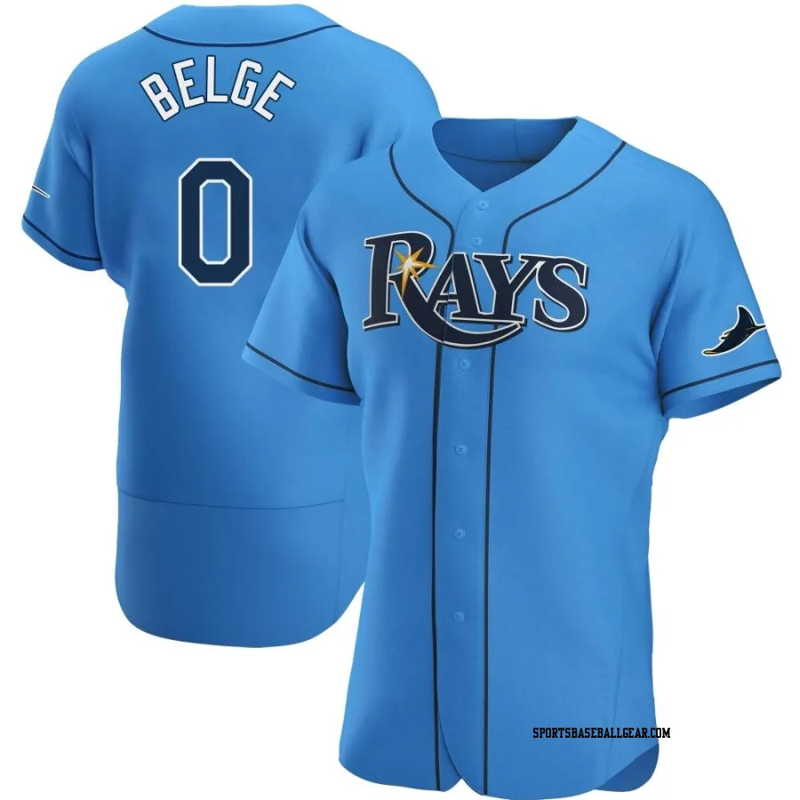 Jeff Belge Men's Tampa Bay Rays Light Blue Authentic Alternate Jersey