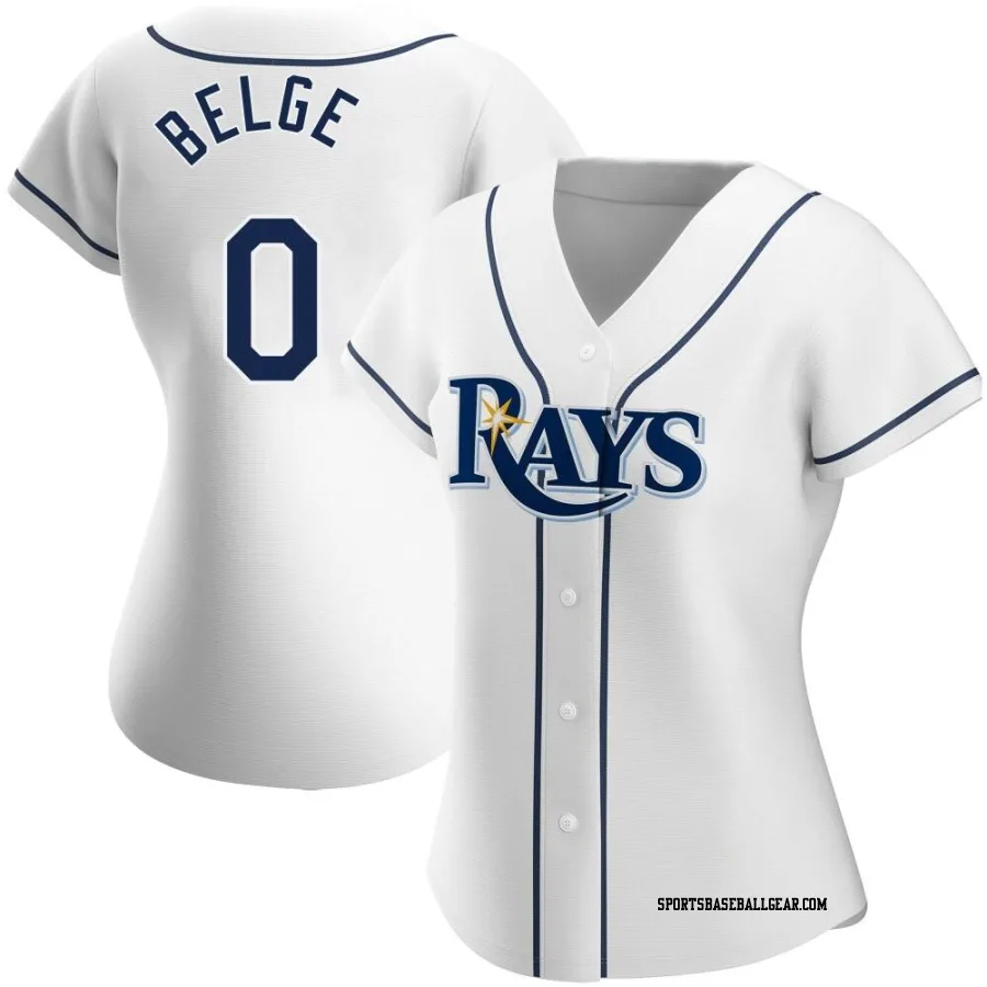 Jeff Belge Women's Tampa Bay Rays White Authentic Home Jersey