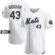 Jeff Brigham Men's New York Mets White Authentic Home Jersey