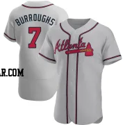 Jeff Burroughs Men's Atlanta Braves Gray Authentic Road Jersey