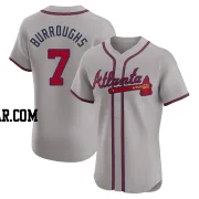 Jeff Burroughs Men's Atlanta Braves Gray Elite Road Jersey