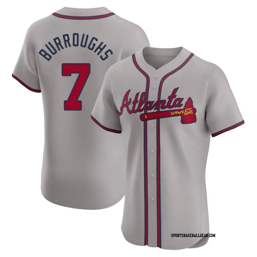 Jeff Burroughs Men's Atlanta Braves Gray Elite Road Jersey