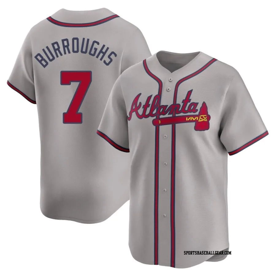 Jeff Burroughs Men's Atlanta Braves Gray Limited Away Jersey