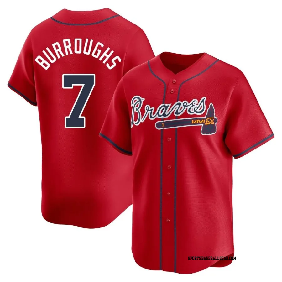 Jeff Burroughs Men's Atlanta Braves Red Limited Alternate Jersey