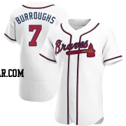 Jeff Burroughs Men's Atlanta Braves White Authentic Home Jersey