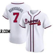 Jeff Burroughs Men's Atlanta Braves White Elite Home Jersey