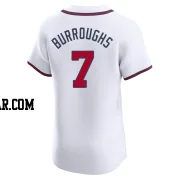 Jeff Burroughs Men's Atlanta Braves White Elite Home Jersey